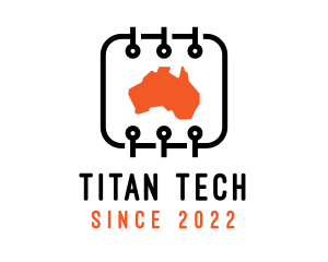 Digital Tech Map Australia logo design