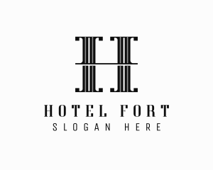 Hotel Property Structure logo design