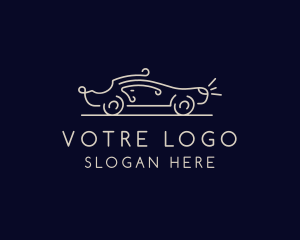 Retro Convertible Car Logo