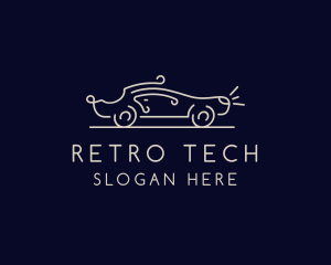 Retro Convertible Car logo design