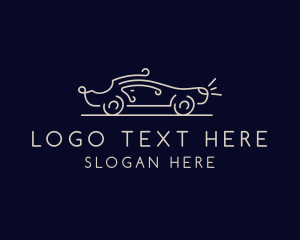 Car Repair - Retro Convertible Car logo design