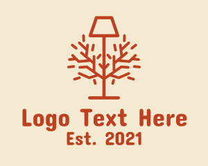 Decoration - Orange Lamp Decor logo design