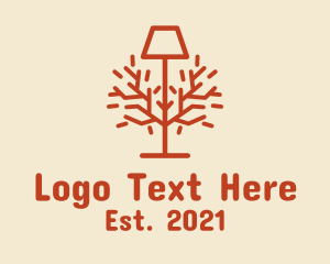 Lampshade - Orange Lamp Decor logo design
