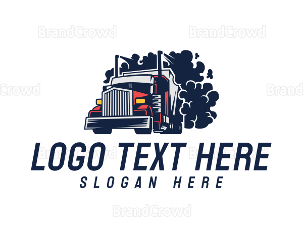 Smoking Truck Delivery Logo