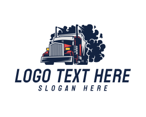Smoking Truck Delivery Logo