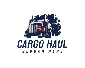 Smoking Truck Delivery logo design