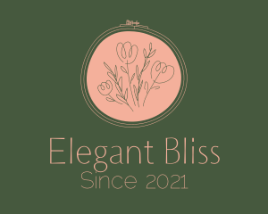 Tailor - Handcrafted Flower Embroidery logo design