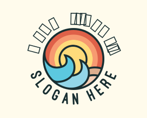 Sunset Beach Waves Logo