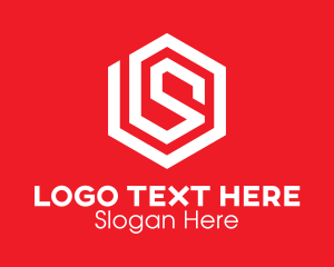 White - Hexagon Letter S logo design