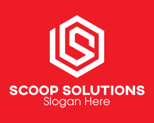 Hexagon Letter S logo design