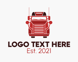 Red - Truck Delivery Express logo design