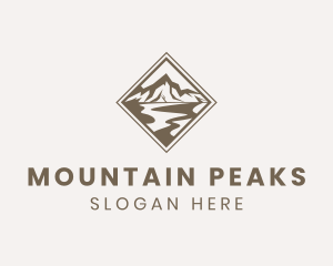 Himalayas - Mountain River Camping logo design