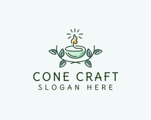 Candle Leaf Light logo design