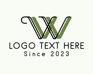 Letter W - Retro Theater Company logo design