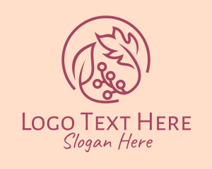 Organic Product - Pink Floral Ornament logo design