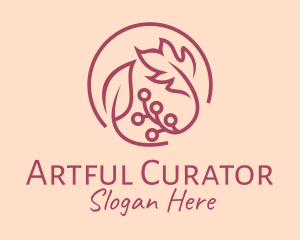 Pink Floral Ornament  logo design