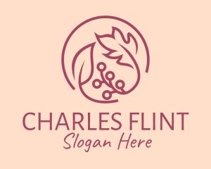 Pink Floral Ornament  logo design