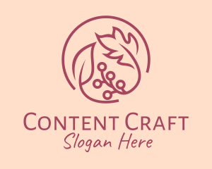 Pink Floral Ornament  logo design