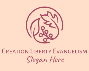 Pink Floral Ornament  logo design