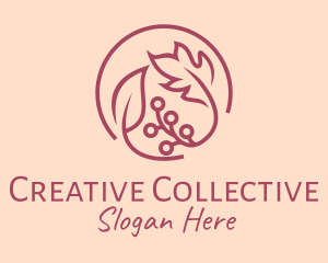 Pink Floral Ornament  logo design