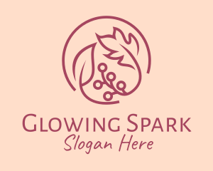 Pink Floral Ornament  logo design