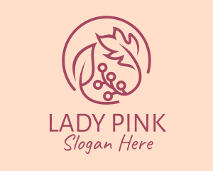 Pink Floral Ornament  logo design