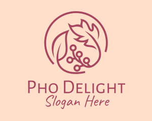 Pink Floral Ornament  logo design