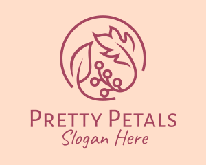 Pink Floral Ornament  logo design