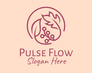 Pink Floral Ornament  logo design