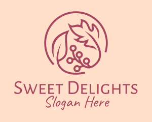 Pink Floral Ornament  logo design