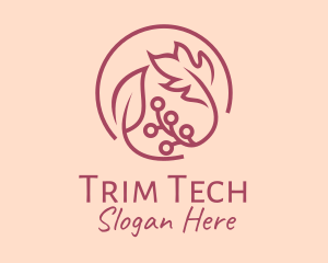 Pink Floral Ornament  logo design