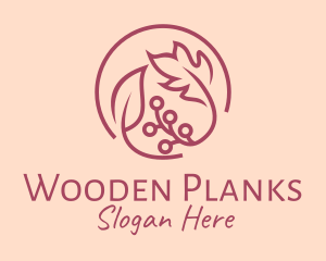 Pink Floral Ornament  logo design