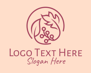 Pink Floral Ornament  Logo