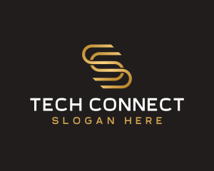 Tech Agency Luxury Letter S Logo