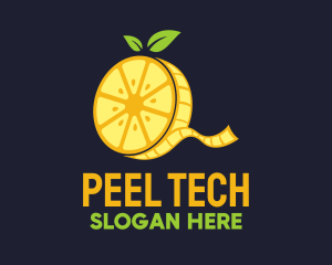 Peel - Orange Film Reel logo design