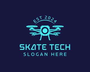 Tech Drone Quadcopter logo design