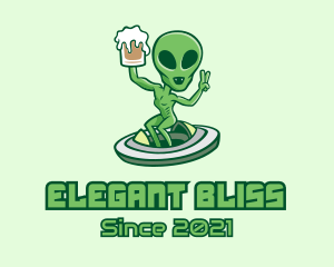 Draught Beer - Martian Alien Beer logo design