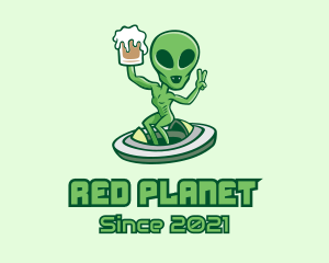 Martian Alien Beer  logo design