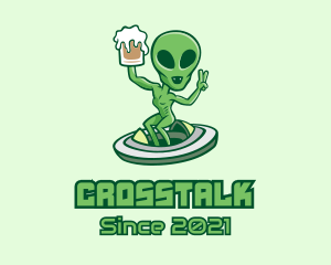 Brewer - Martian Alien Beer logo design