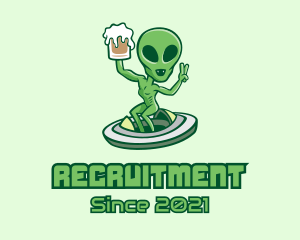 Alcohol - Martian Alien Beer logo design