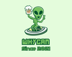 Draught Beer - Martian Alien Beer logo design