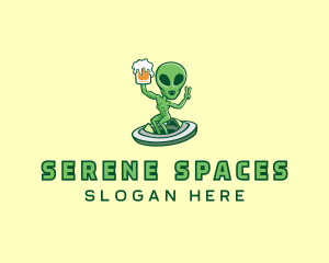 Martian Alien Beer  logo design