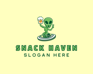 Martian Alien Beer  logo design