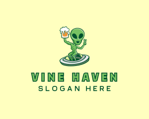 Martian Alien Beer  logo design