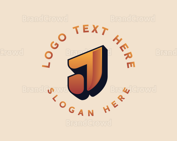 Retro Business Letter J Logo