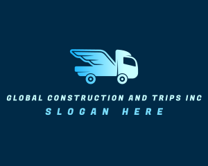 Trailer - Truck Express Delivery logo design