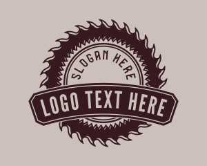 Saw - Rustic Saw Lumberjack logo design