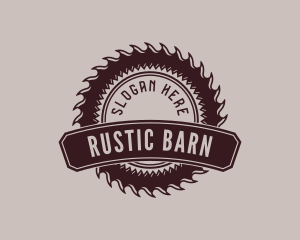 Rustic Saw Lumberjack logo design