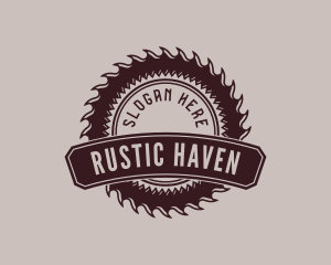 Rustic Saw Lumberjack logo design