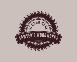 Sawyer - Rustic Saw Lumberjack logo design